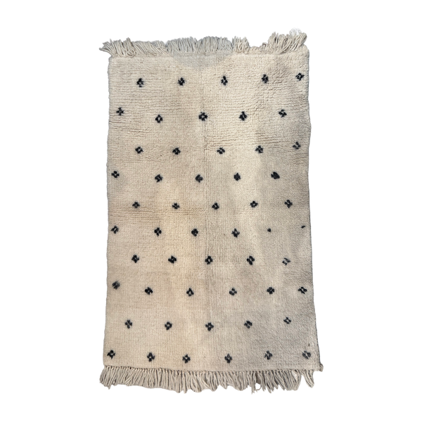 Vintage Moroccan Beni Rug • 3' x 4'4"