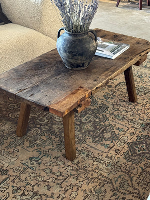 Antique Butcher Block Coffee Table
