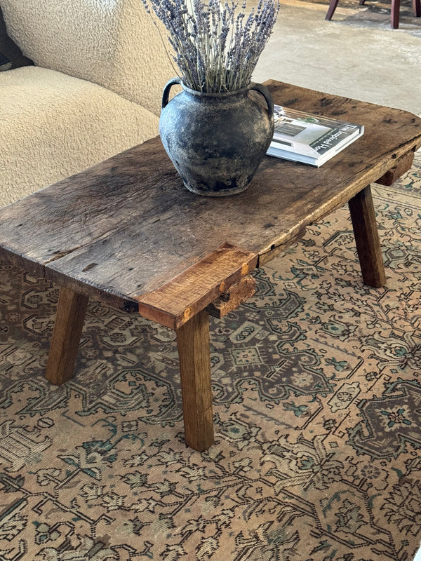 Antique Butcher Block Coffee Table