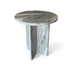 Round marble slab side table and pedestal legs