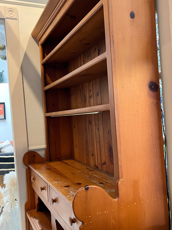 Vintage French Wood Hutch