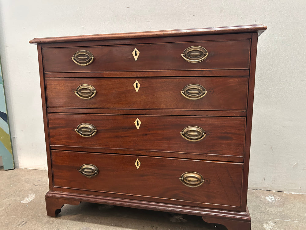 Vintage Mahogany Dresser with Bone Escutcheons
