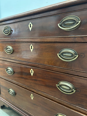 Vintage Mahogany Dresser with Bone Escutcheons