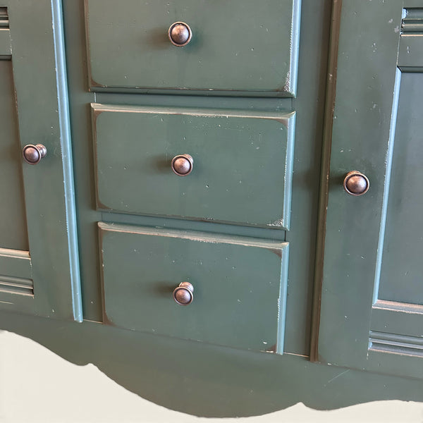Vintage Green Kitchen Hutch