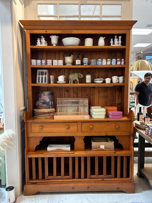 Vintage French Wood Hutch