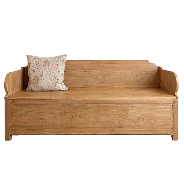 vintage swedish bench wood with storage