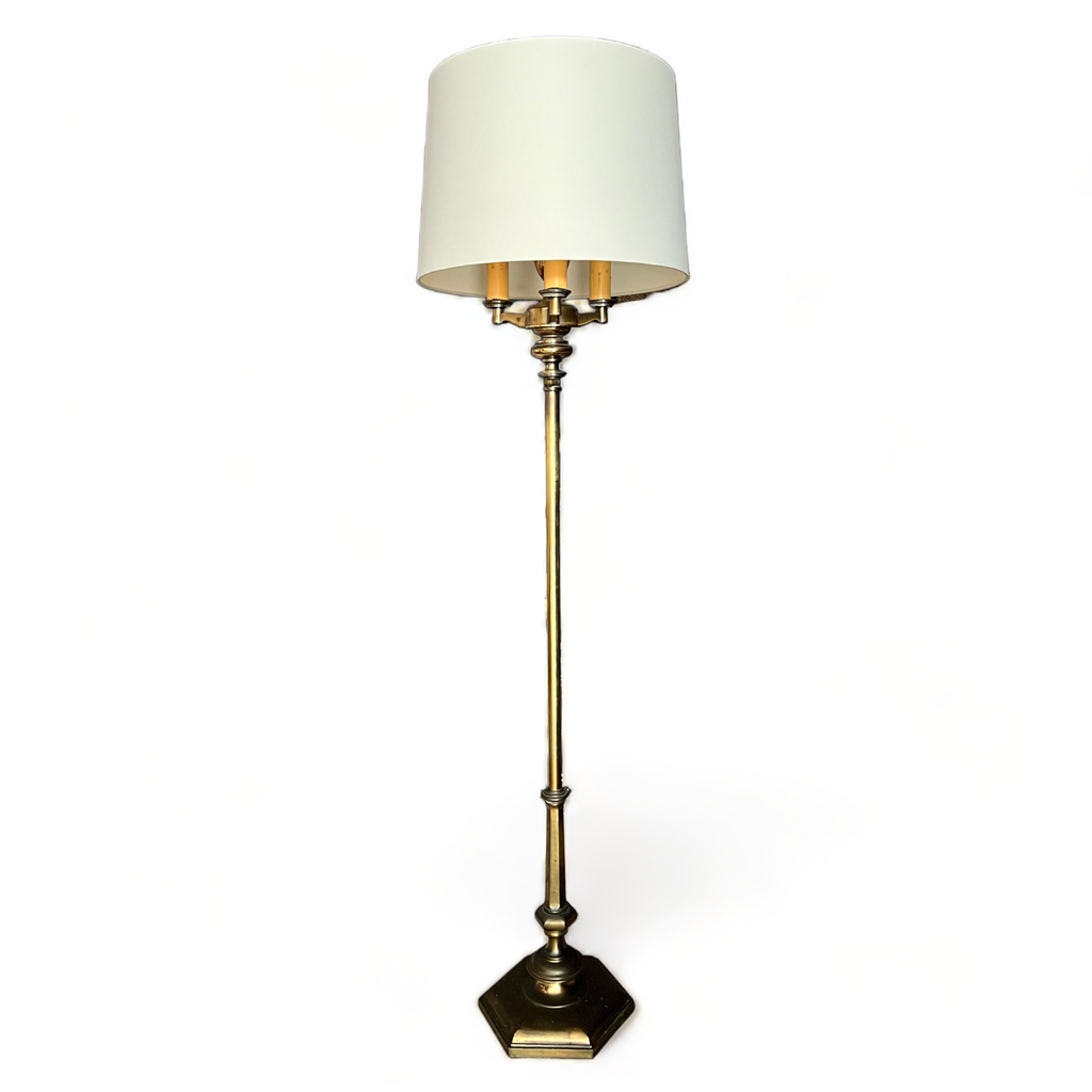 Vintage art deco floor lamp brass