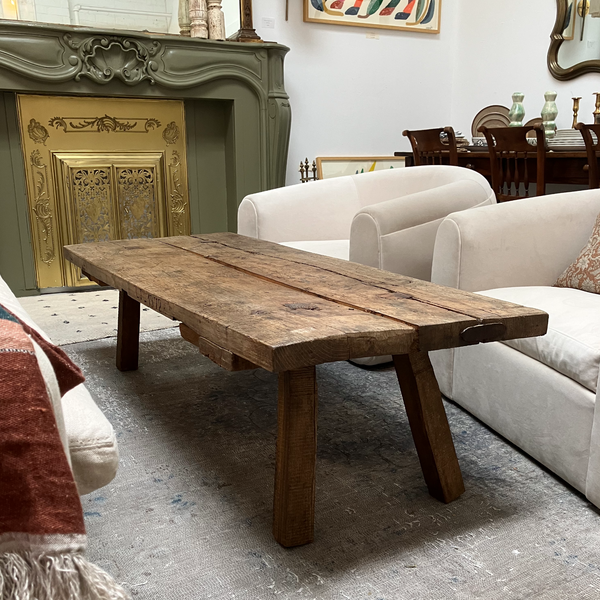 Vintage Butcher Block Coffee Table