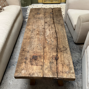 Vintage Butcher Block Coffee Table