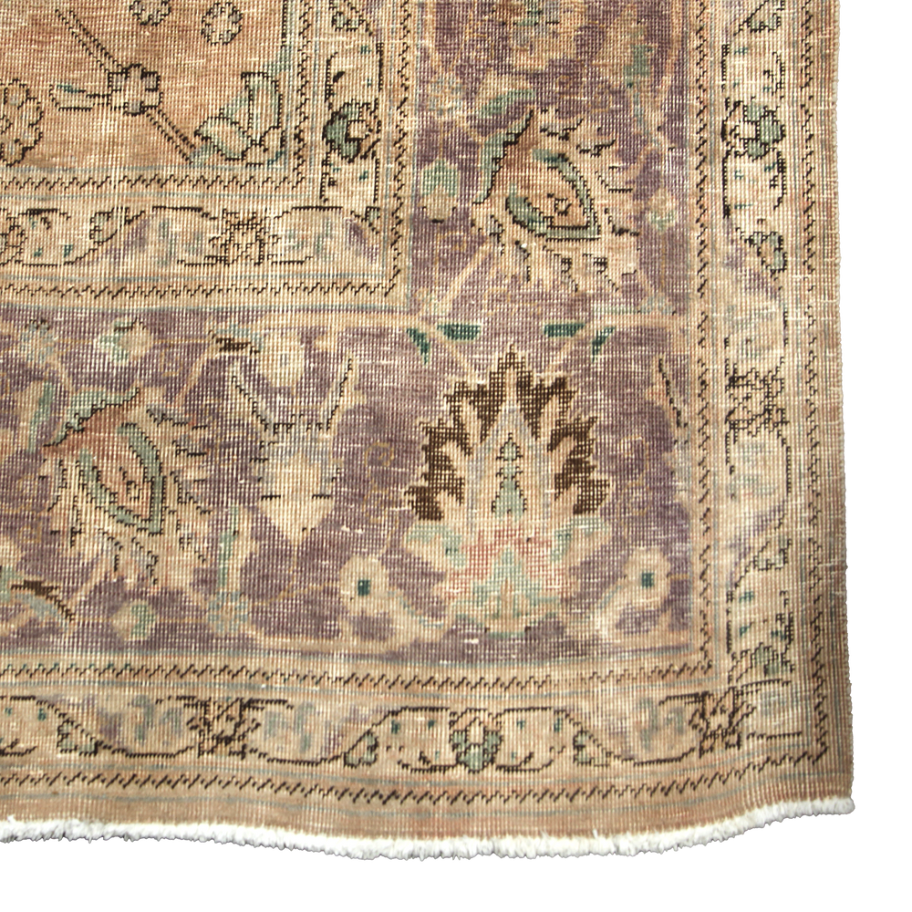Vintage Tabriz Persian Distressed Rug • 10'x12'6"
