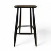 hand carved wooden stool in black finish