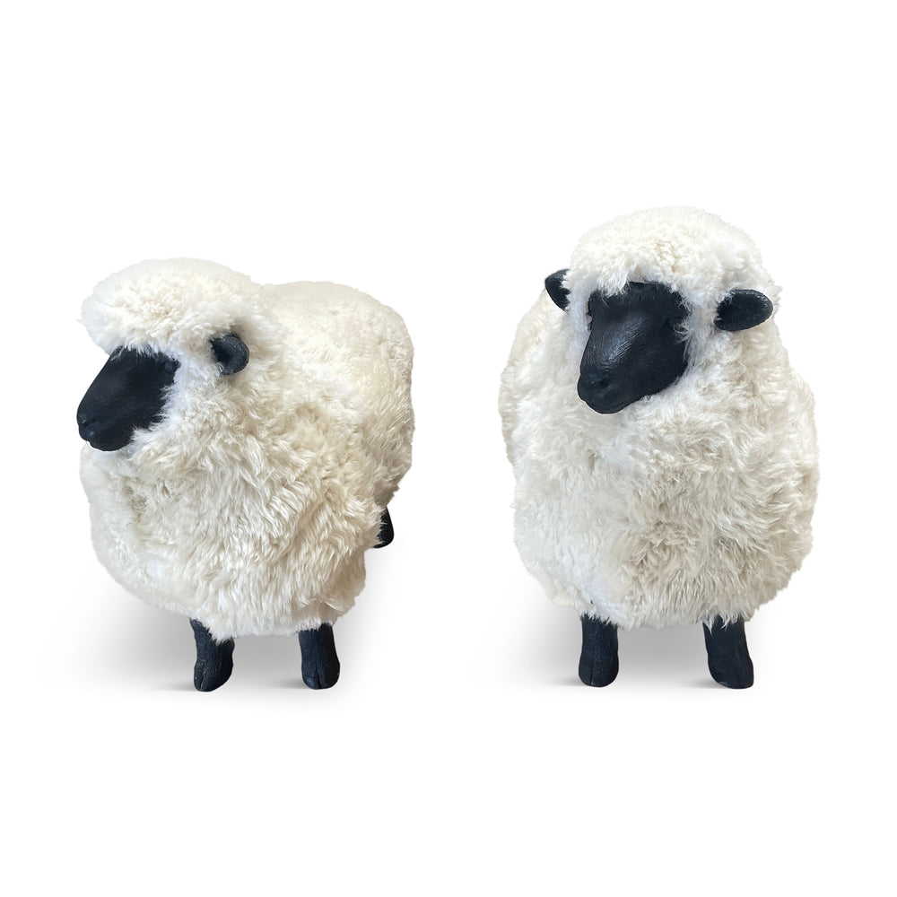 Pair of Lalanne Style Sheep Ottomans