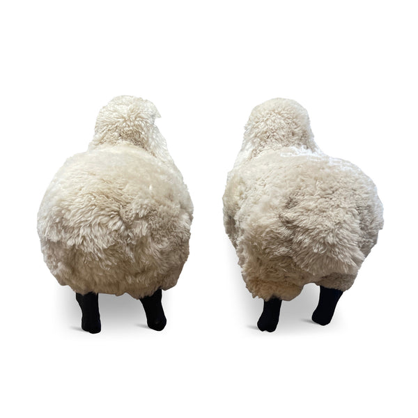 Pair of Lalanne Style Sheep Ottomans
