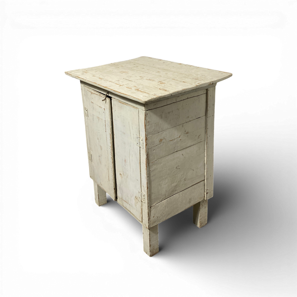 Vintage White Wood Cabinet