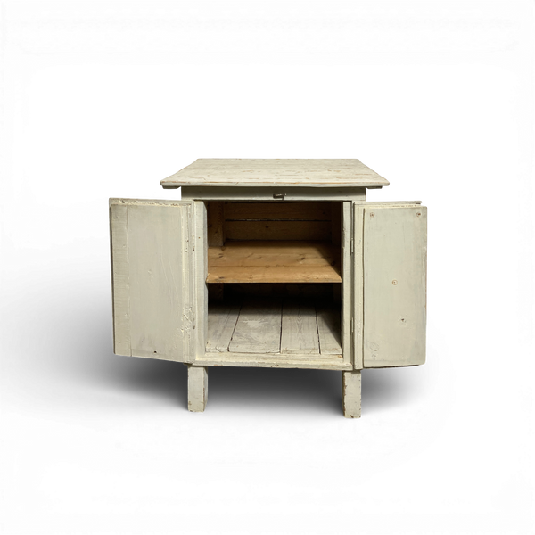 Vintage White Wood Cabinet
