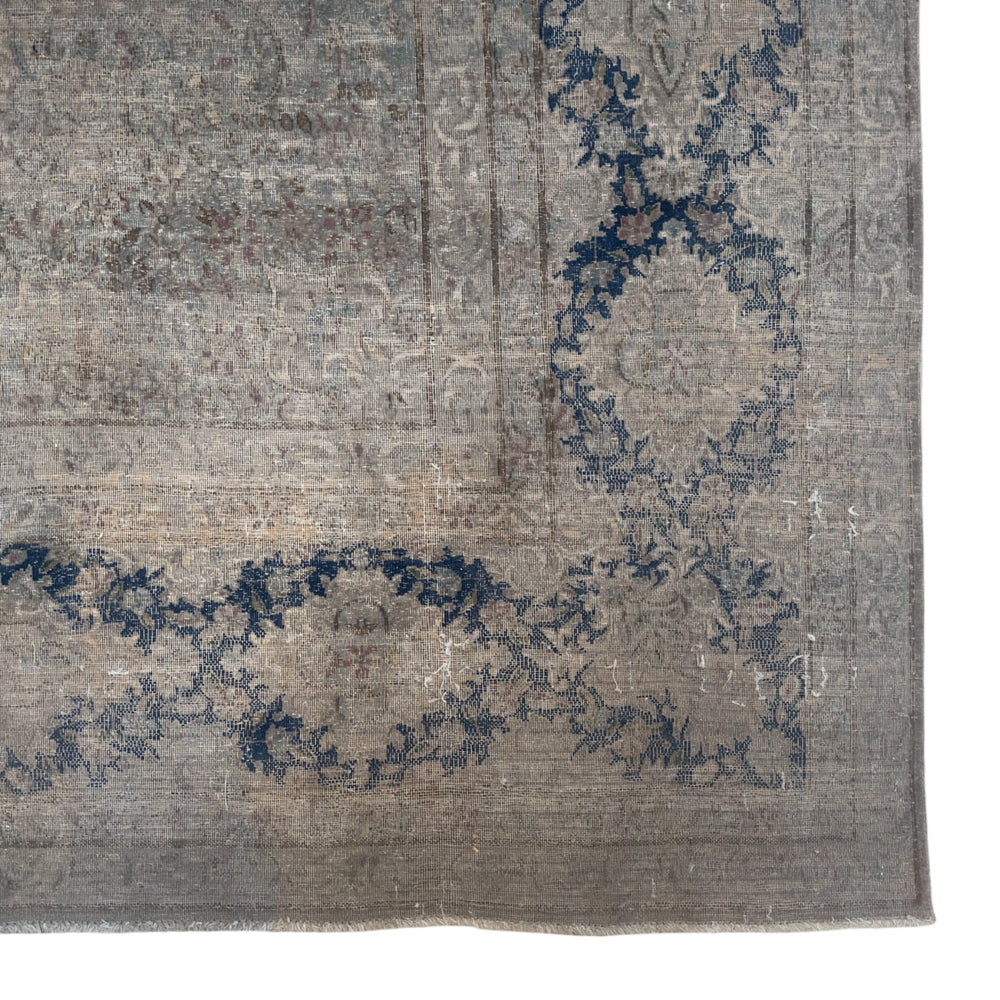 1930's Vintage Distressed Tabriz Rug • 10'2" x 13'10"