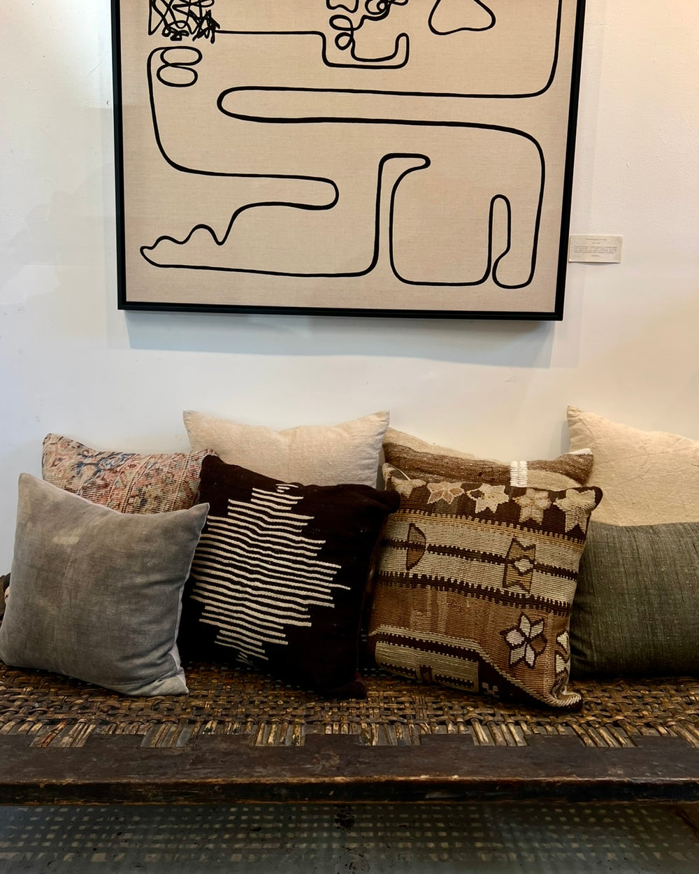 Vintage Fabric Pillow • 18" x 17"
