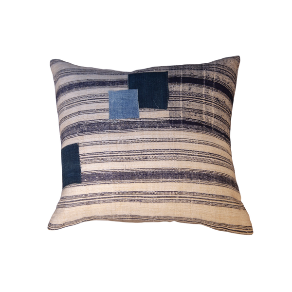Vintage Fabric Pillow 17" x 17"