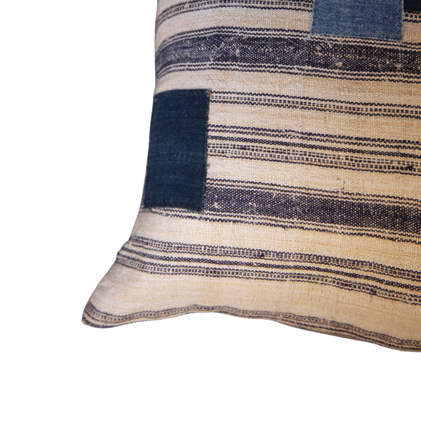 Vintage Fabric Pillow 17" x 17"