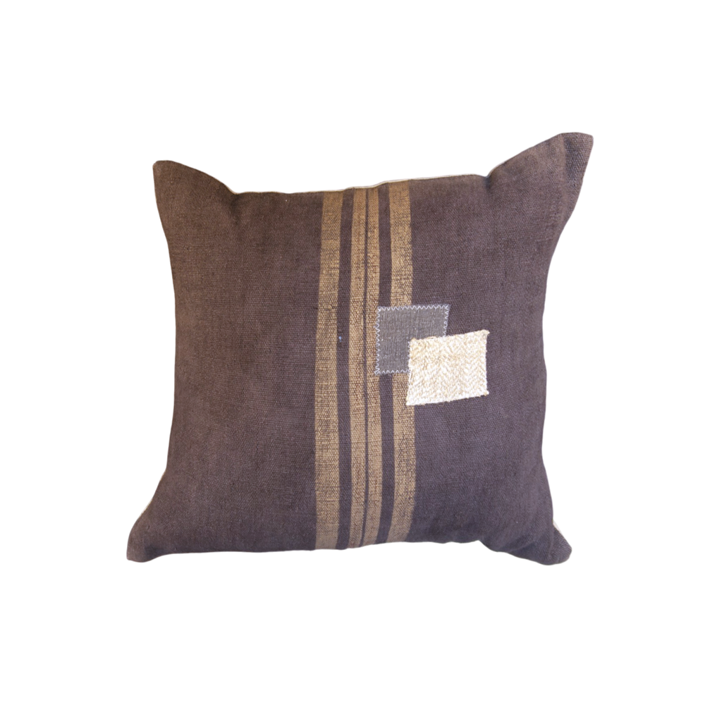 Vintage Fabric Pillow 18.5" x 18.5"