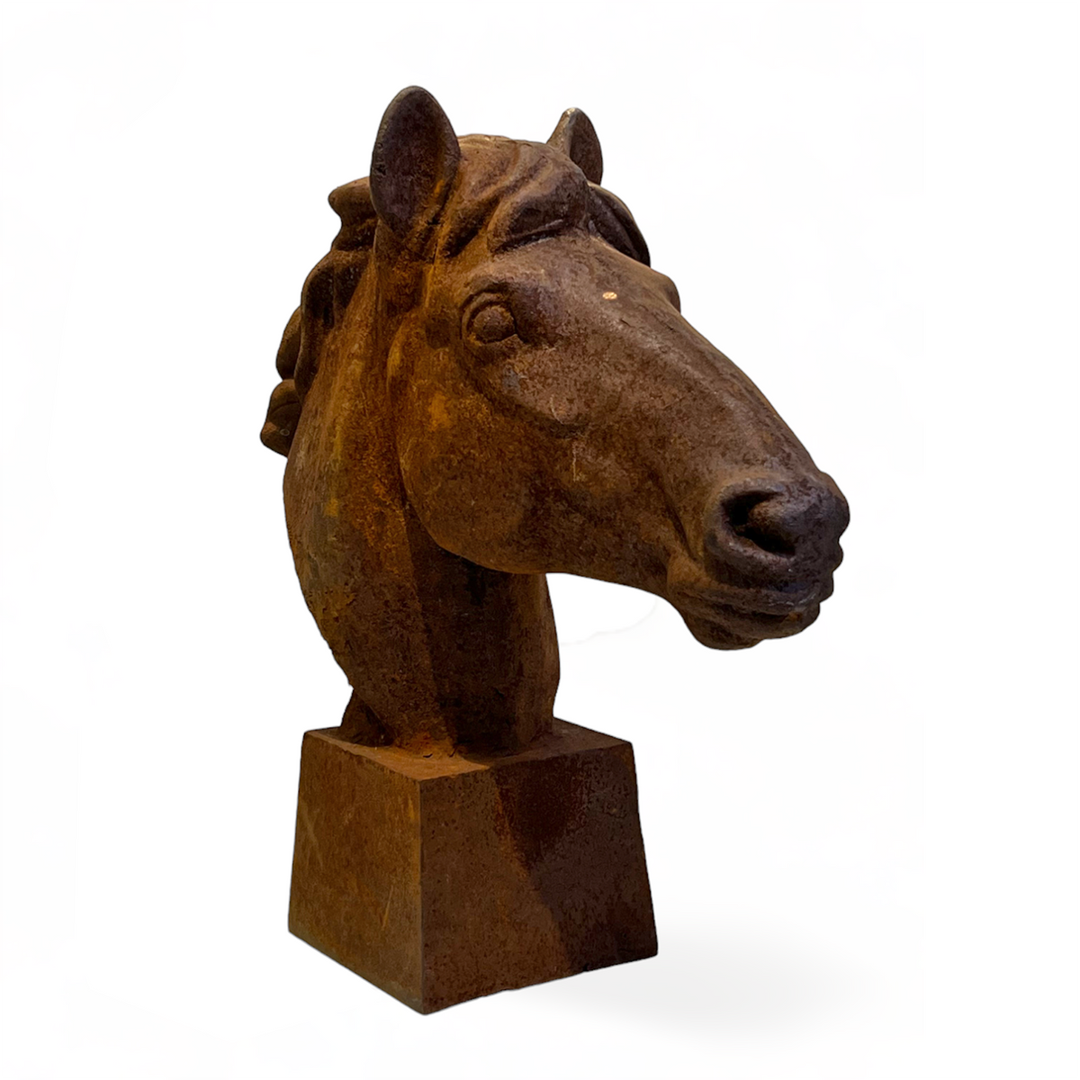 Vintage Metal Horse Head Sculpture deKor
