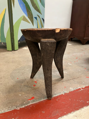 African Stool with Curved Legs 1