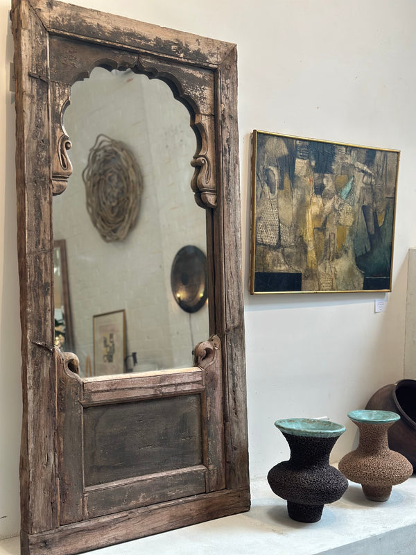 Antique Archway Floor Mirror
