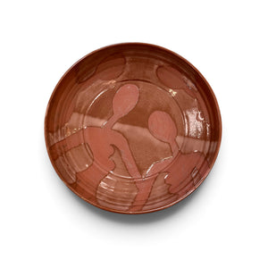 Red Bowl With Stylized Female Figures