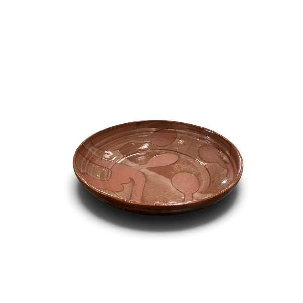 Red Bowl With Stylized Female Figures
