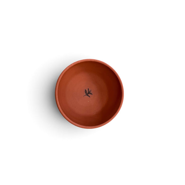 Small Brown Botanical Bowls