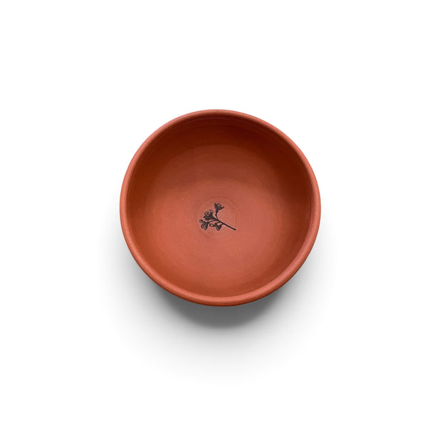 Small Brown Botanical Bowls