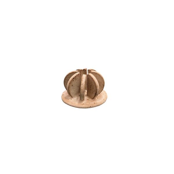 Cream Half Moon Candle Holder