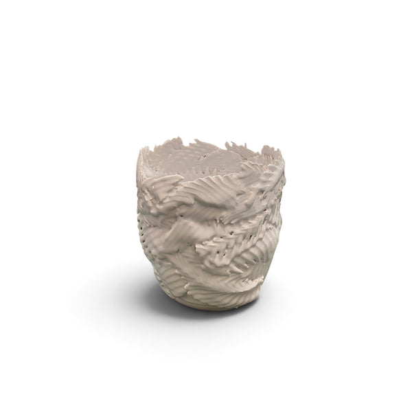 White Fern Vase