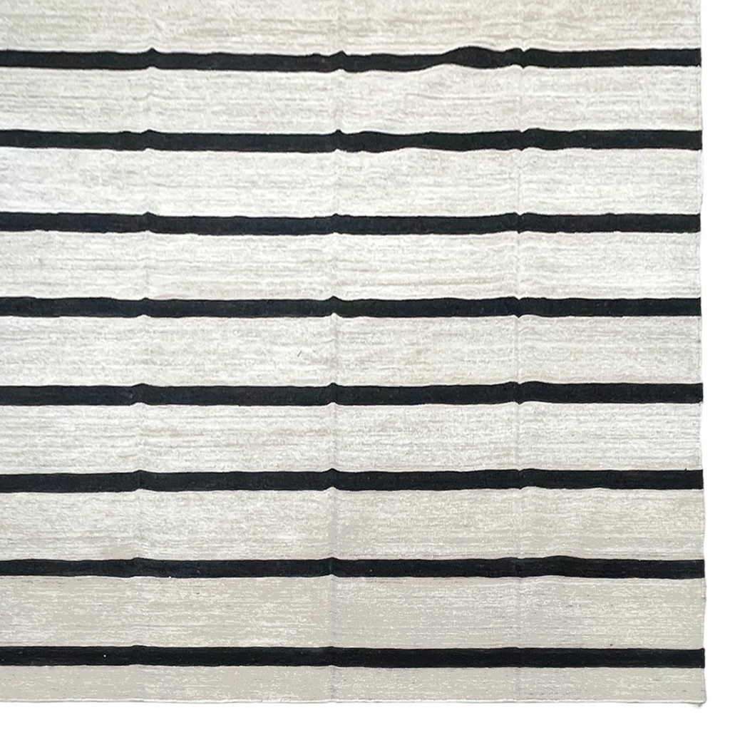 kilim rug white and black stripes