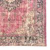 Distressed pink and black Persian large area rug
