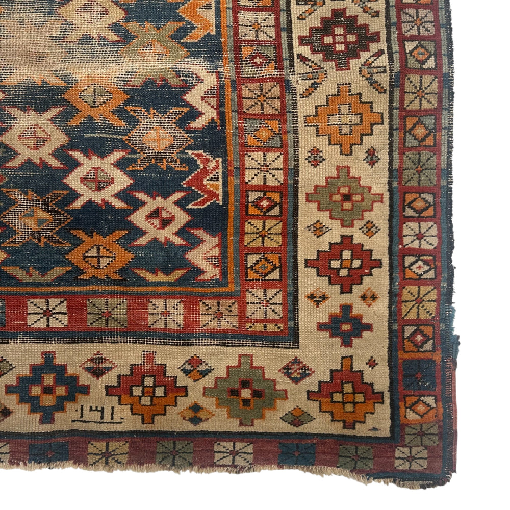 Antique Caucasian Runner • 7'3" x 3'5"