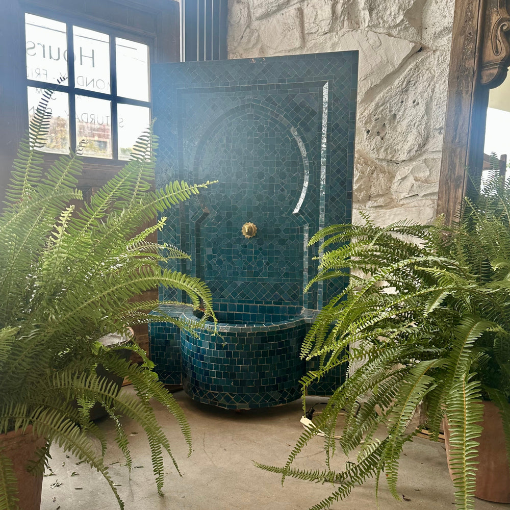 Moroccan Mosaic Tile Water Fountain