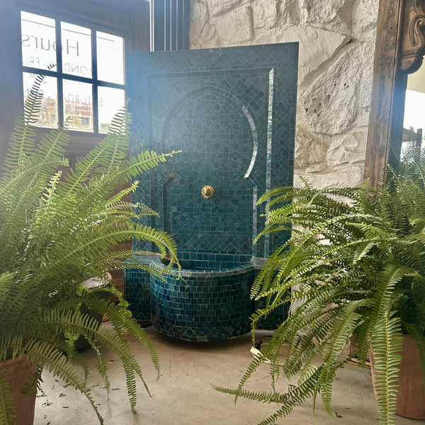 Moroccan Mosaic Tile Water Fountain