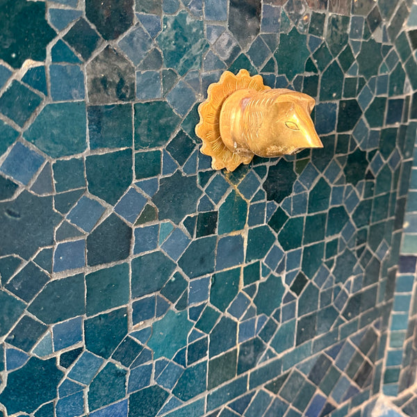 Moroccan Mosaic Tile Water Fountain