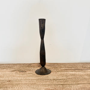 Black Patina Iron Candle Holder Medium