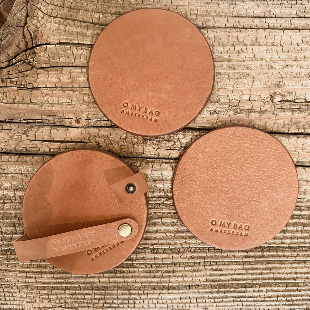 Wild Oak Leather Coasters Set of 4