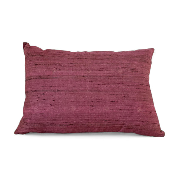 Pink Vintage Fabirc Pillow with light tribal embroidery