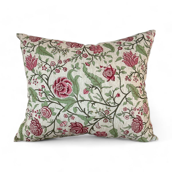 Vintage Fabric Pillow with floral design