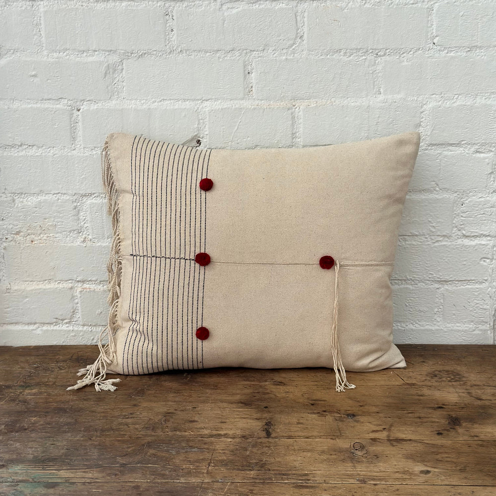 Vintage Fabric Pillow 24” x 20”