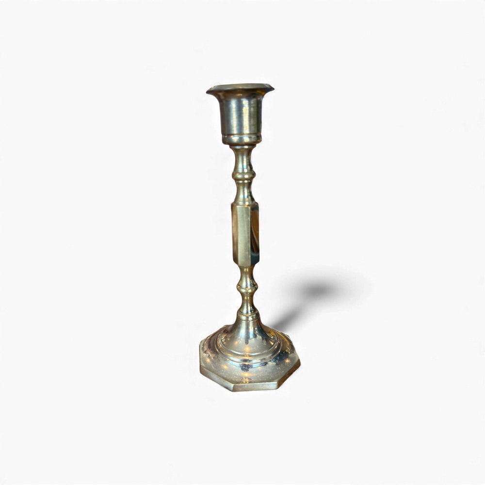 Antique Brass Candle Holder - Medium