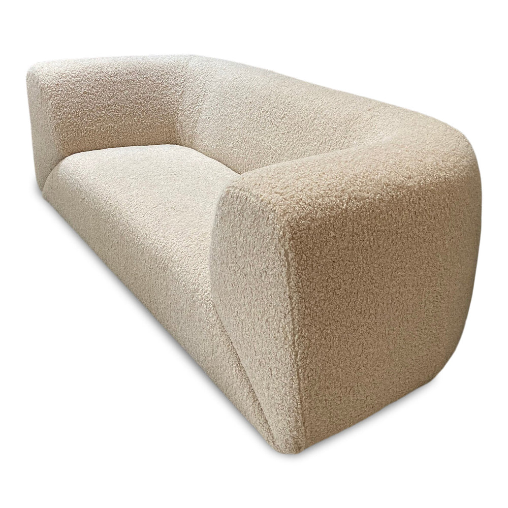 vintage missoni gravita sofa reupholstered in faux shearling 