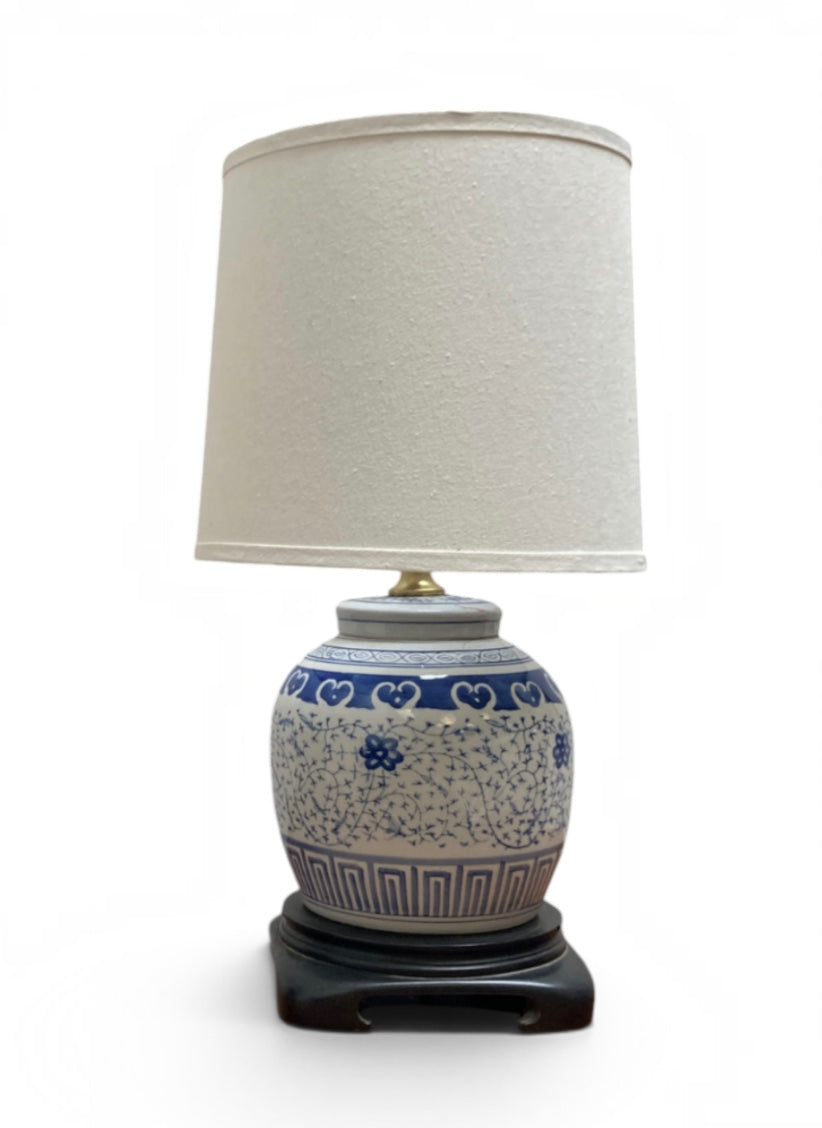 Vintage Porcelain Ginger Jar Lamp