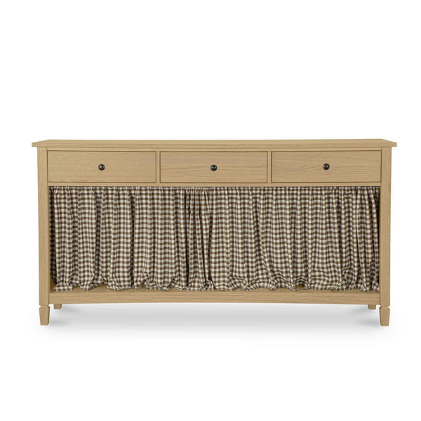 Isabelle Console Table Brown Gingham
