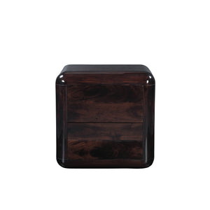 Dark Brown Acacia Nightstand
