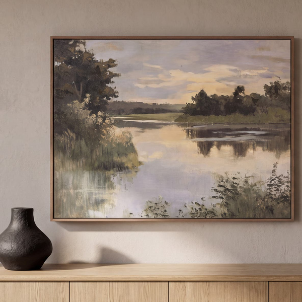 Lakeside Framed Painting, 30" x 40"